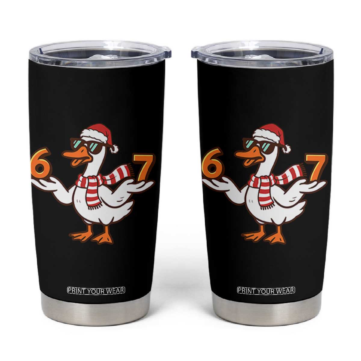 67 Christmas Silly Goose Tumbler Cup 6 7 Meme Funny Six Seven Gen Alpha Slang TS10 Black Print Your Wear