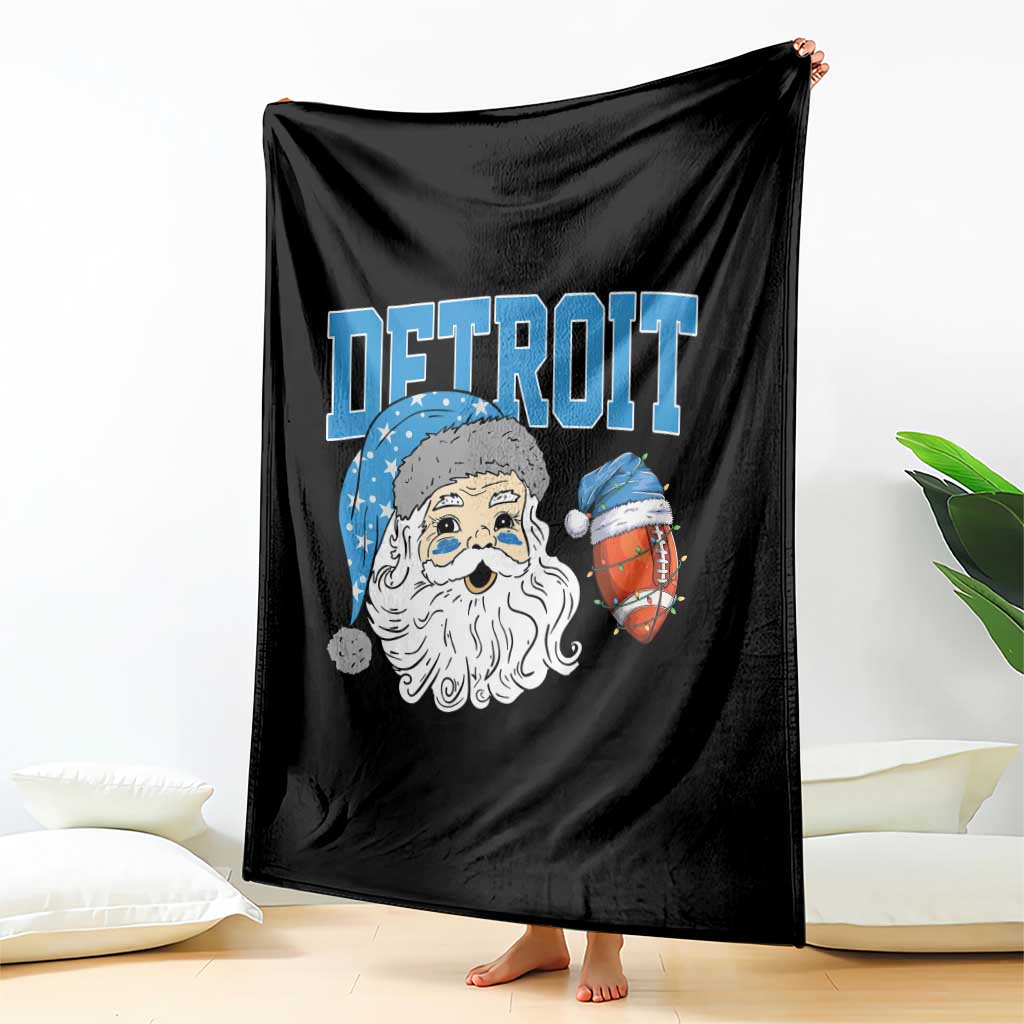 LF Football Christmas Throw Blanket Vintage Santa Claus Face Game Day Sports Fans TS10 Print Your Wear