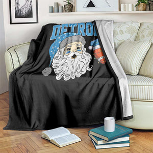 LF Football Christmas Throw Blanket Vintage Santa Claus Face Game Day Sports Fans TS10 Print Your Wear