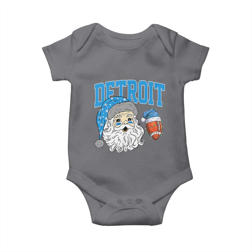 LF Football Christmas Baby Onesie Vintage Santa Claus Face Game Day Sports Fans TS10 Charcoal Print Your Wear
