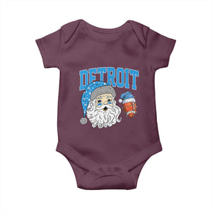 LF Football Christmas Baby Onesie Vintage Santa Claus Face Game Day Sports Fans TS10 Maroon Print Your Wear