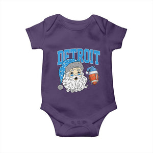 LF Football Christmas Baby Onesie Vintage Santa Claus Face Game Day Sports Fans TS10 Purple Print Your Wear