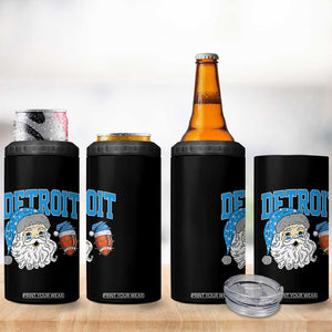 LF Football Christmas 4 in 1 Can Cooler Tumbler Vintage Santa Claus Face Game Day Sports Fans TS10 Print Your Wear