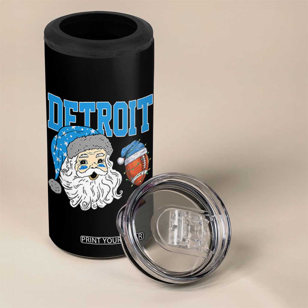 LF Football Christmas 4 in 1 Can Cooler Tumbler Vintage Santa Claus Face Game Day Sports Fans TS10 Print Your Wear