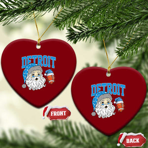 LF Football Christmas Ceramic Ornament Vintage Santa Claus Face Game Day Sports Fans TS10 Print Your Wear