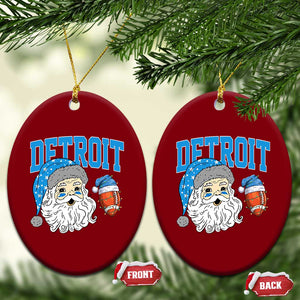 LF Football Christmas Ceramic Ornament Vintage Santa Claus Face Game Day Sports Fans TS10 Print Your Wear