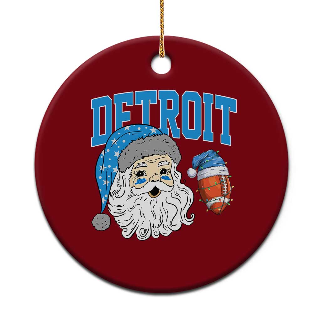 LF Football Christmas Ceramic Ornament Vintage Santa Claus Face Game Day Sports Fans TS10 1pc Red Print Your Wear