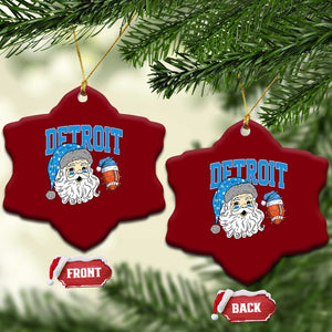 LF Football Christmas Ceramic Ornament Vintage Santa Claus Face Game Day Sports Fans TS10 Print Your Wear