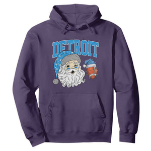 LF Football Christmas Hoodie Vintage Santa Claus Face Game Day Sports Fans TS10 Purple Print Your Wear