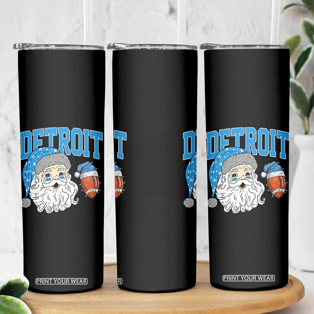 LF Football Christmas Skinny Tumbler Vintage Santa Claus Face Game Day Sports Fans TS10 Print Your Wear