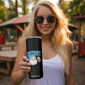 LF Football Christmas Skinny Tumbler Vintage Santa Claus Face Game Day Sports Fans TS10 Print Your Wear