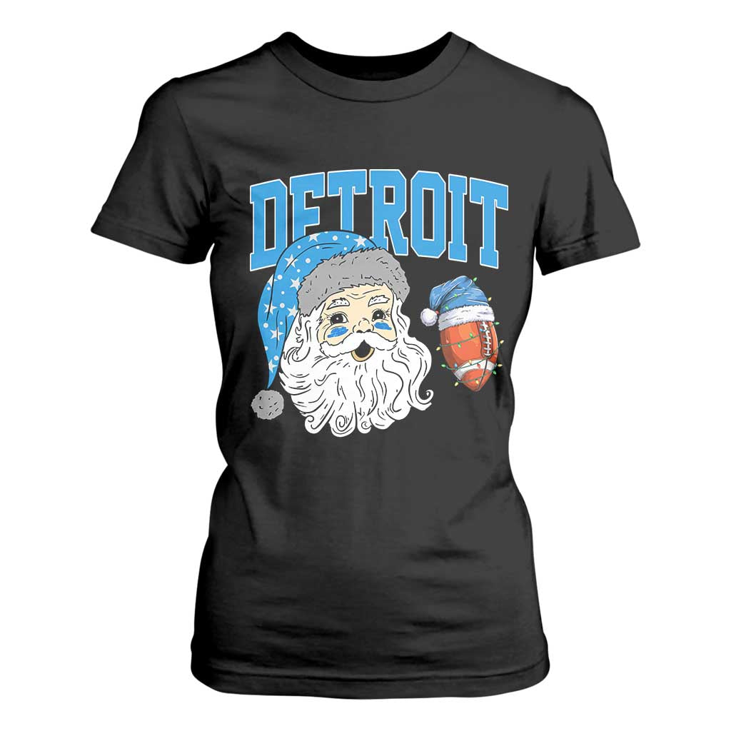 LF Football Christmas T Shirt For Women Vintage Santa Claus Face Game Day Sports Fans TS10 Black Print Your Wear