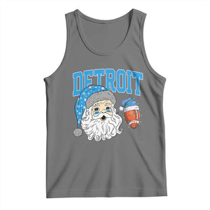 LF Football Christmas Tank Top Vintage Santa Claus Face Game Day Sports Fans TS10 Black Heather Print Your Wear