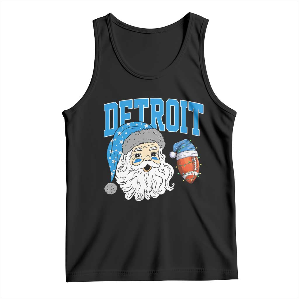 LF Football Christmas Tank Top Vintage Santa Claus Face Game Day Sports Fans TS10 Black Print Your Wear