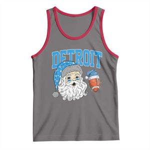 LF Football Christmas Tank Top Vintage Santa Claus Face Game Day Sports Fans TS10 Deep Heather Red Print Your Wear