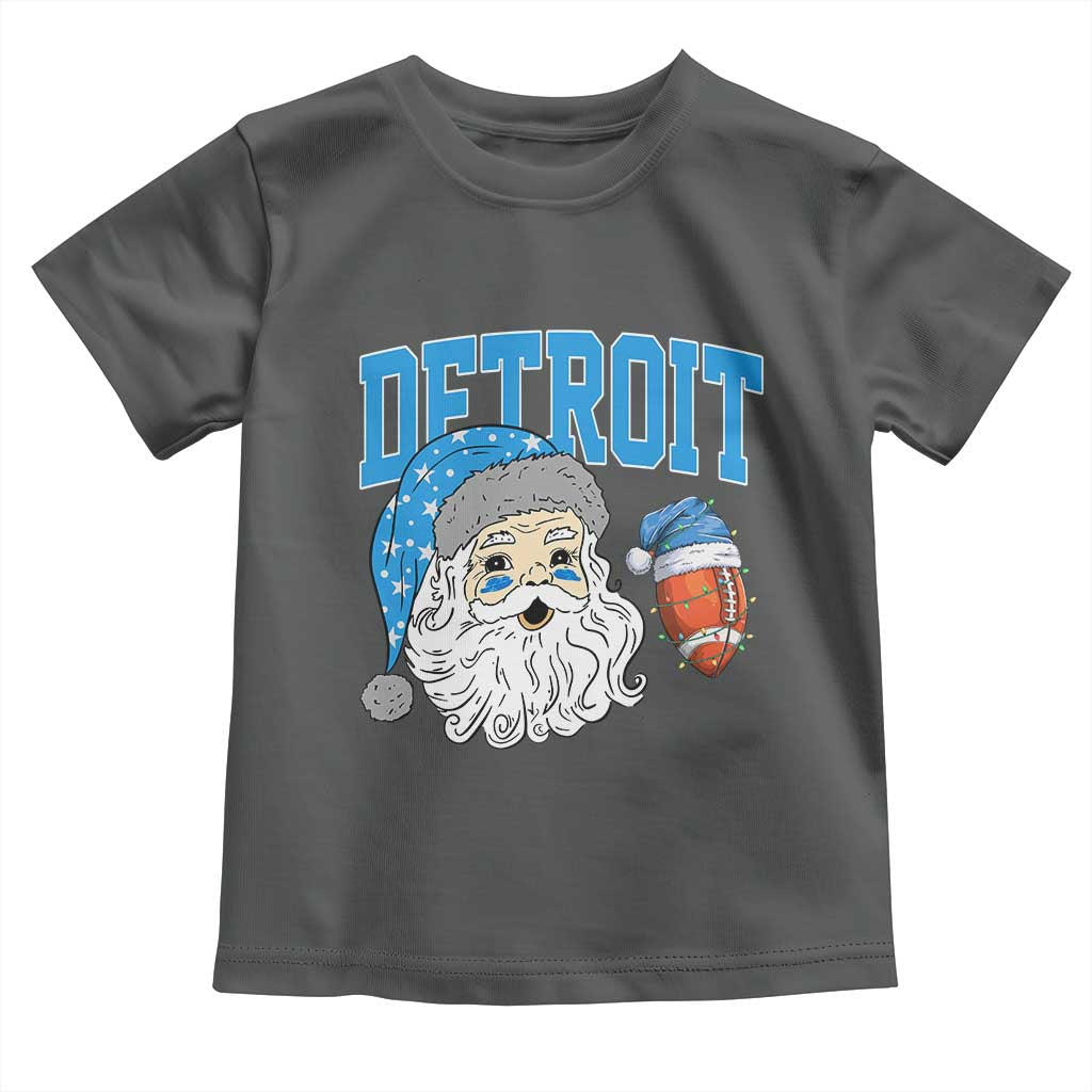 LF Football Christmas Toddler T Shirt Vintage Santa Claus Face Game Day Sports Fans TS10 Dark Heather Print Your Wear