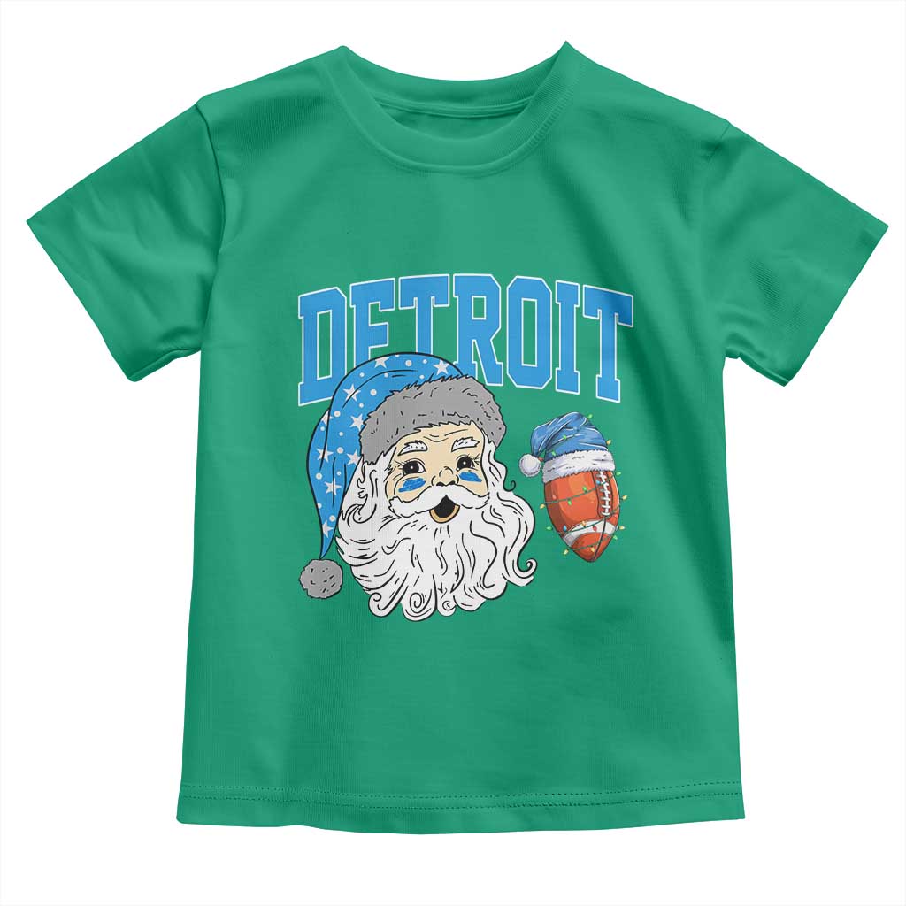 LF Football Christmas Toddler T Shirt Vintage Santa Claus Face Game Day Sports Fans TS10 Irish Green Print Your Wear