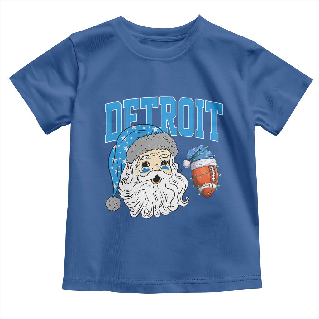 LF Football Christmas Toddler T Shirt Vintage Santa Claus Face Game Day Sports Fans TS10 Royal Blue Print Your Wear