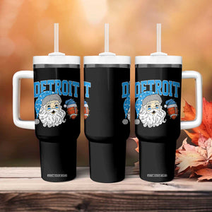 LF Football Christmas Tumbler With Handle Vintage Santa Claus Face Game Day Sports Fans TS10 Print Your Wear
