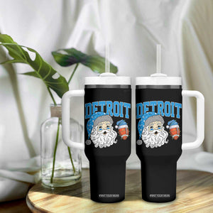 LF Football Christmas Tumbler With Handle Vintage Santa Claus Face Game Day Sports Fans TS10 Print Your Wear