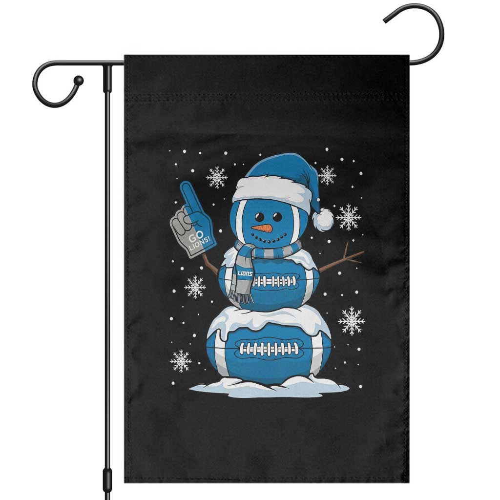 LF Christmas Snowman Garden Flag DFL Football Fan TS10 Black Print Your Wear