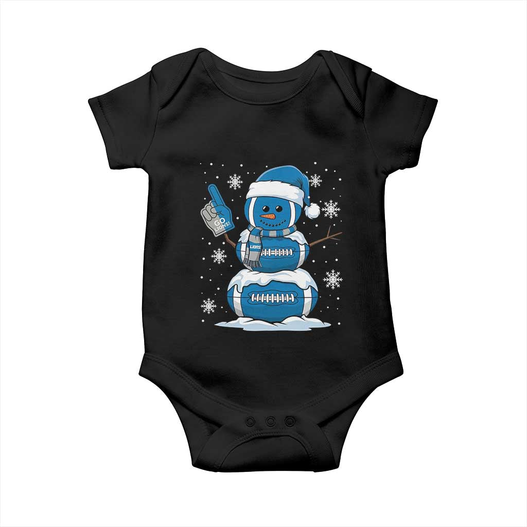LF Christmas Snowman Baby Onesie DFL Football Fan TS10 Black Print Your Wear
