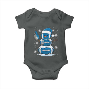 LF Christmas Snowman Baby Onesie DFL Football Fan TS10 Dark Heather Print Your Wear