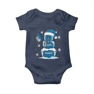 LF Christmas Snowman Baby Onesie DFL Football Fan TS10 Navy Print Your Wear