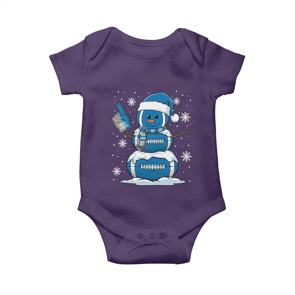 LF Christmas Snowman Baby Onesie DFL Football Fan TS10 Purple Print Your Wear