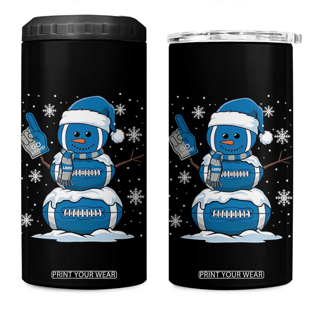 LF Christmas Snowman 4 in 1 Can Cooler Tumbler DFL Football Fan TS10 One Size: 16 oz Black Print Your Wear
