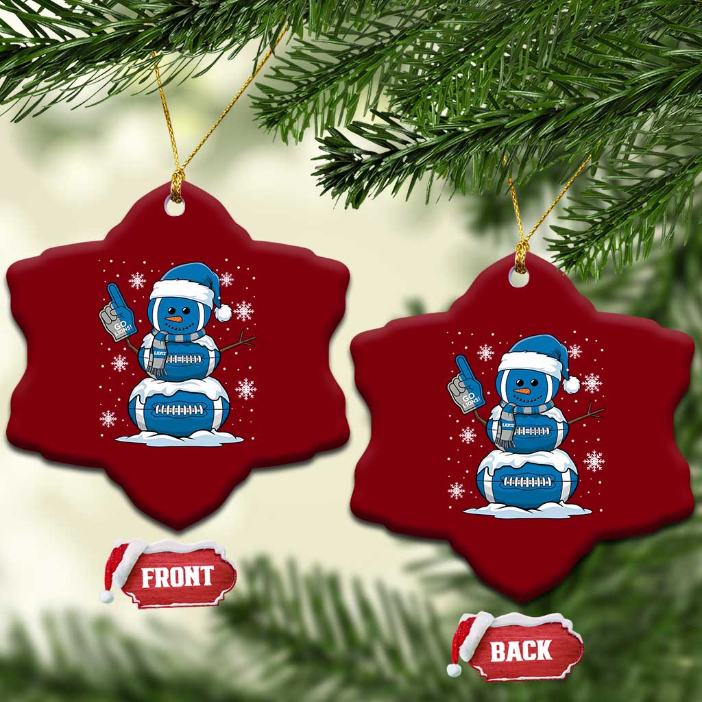 LF Christmas Snowman Ceramic Ornament DFL Football Fan TS10 Print Your Wear