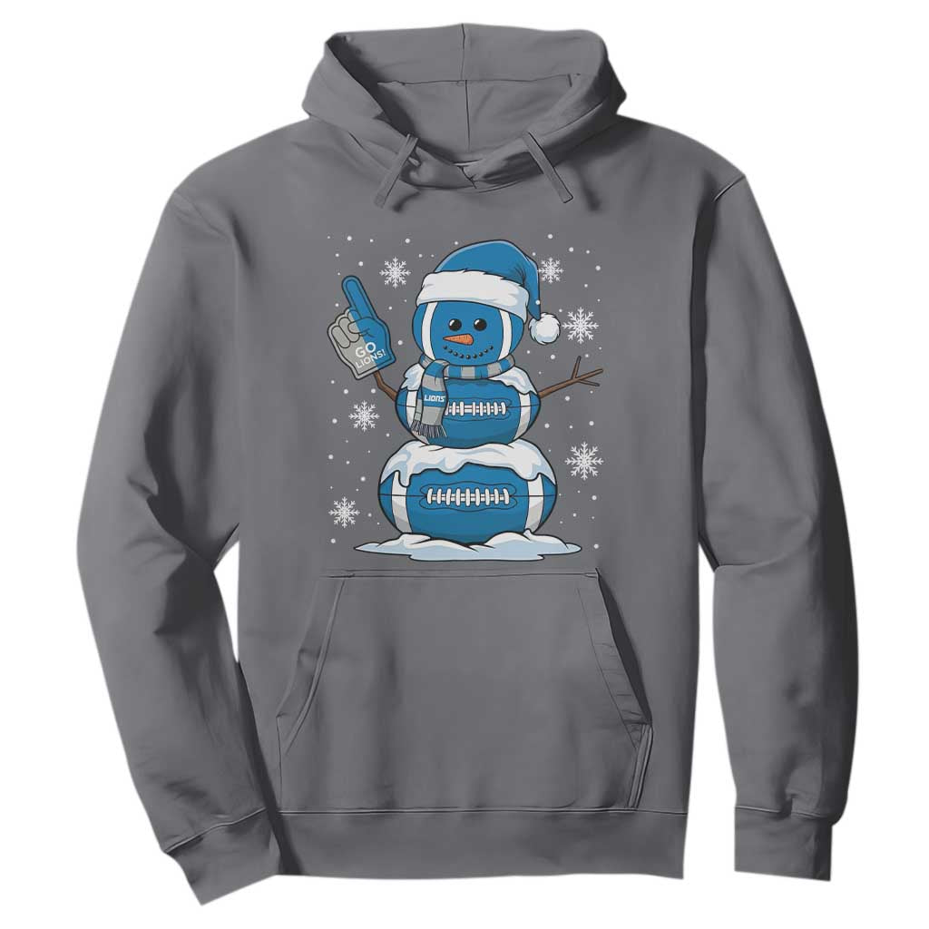 LF Christmas Snowman Hoodie DFL Football Fan TS10 Charcoal Print Your Wear