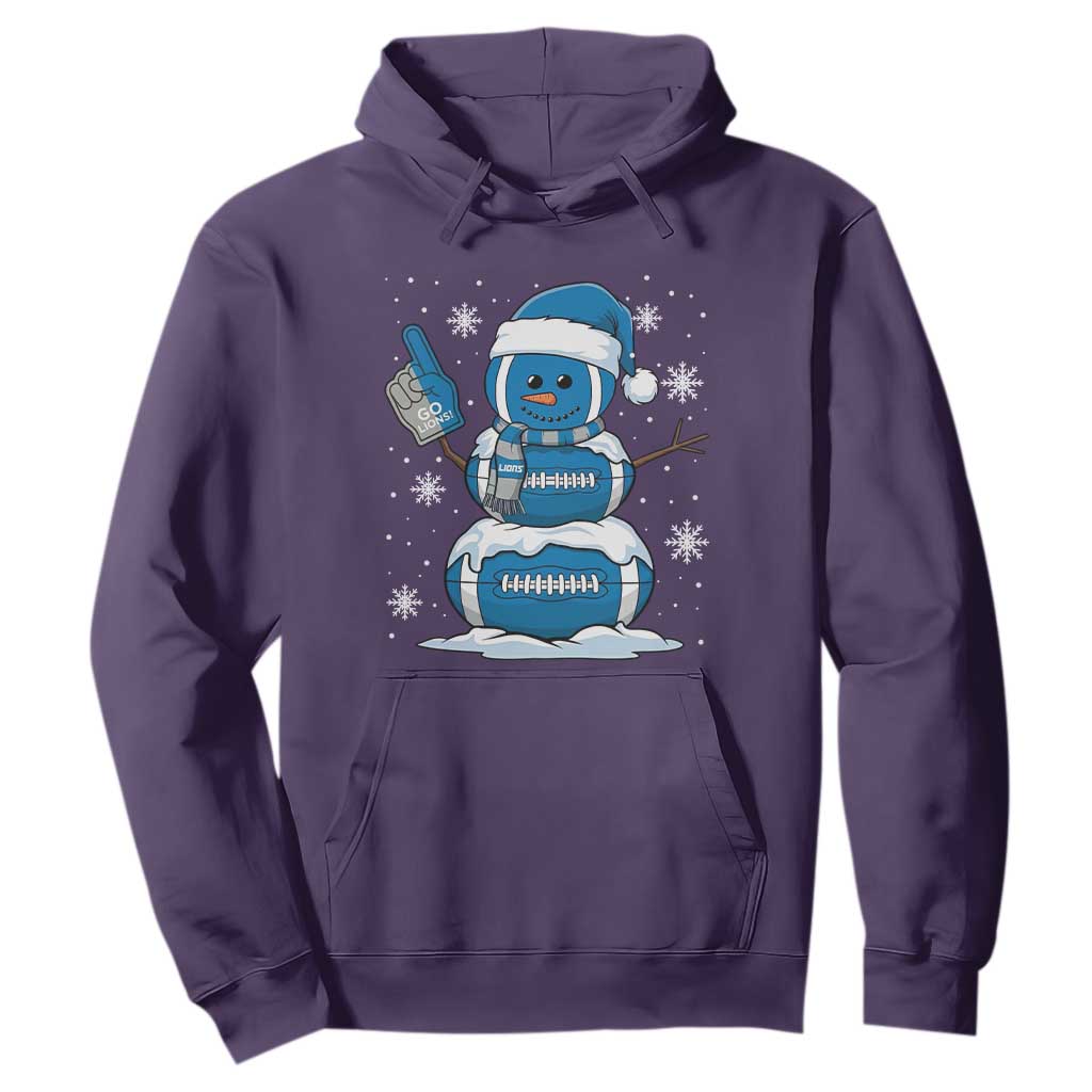 LF Christmas Snowman Hoodie DFL Football Fan TS10 Purple Print Your Wear