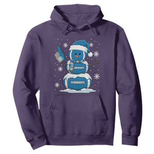 LF Christmas Snowman Hoodie DFL Football Fan TS10 Purple Print Your Wear