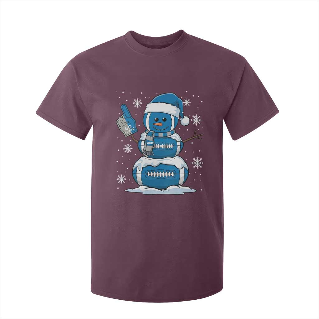 LF Christmas Snowman T Shirt For Kid DFL Football Fan TS10 Maroon Print Your Wear