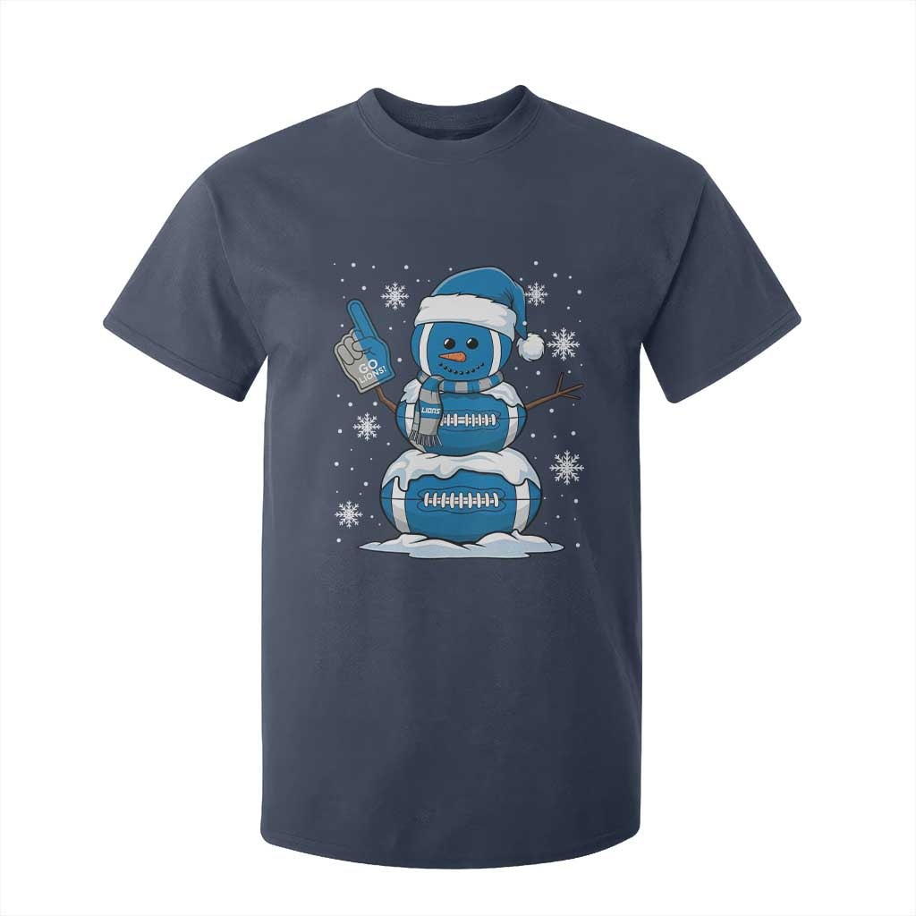 LF Christmas Snowman T Shirt For Kid DFL Football Fan TS10 Navy Print Your Wear