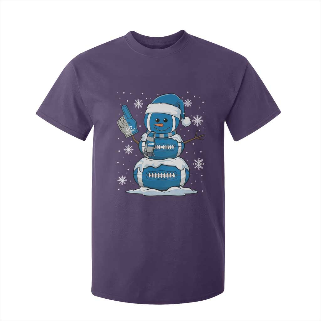 LF Christmas Snowman T Shirt For Kid DFL Football Fan TS10 Purple Print Your Wear