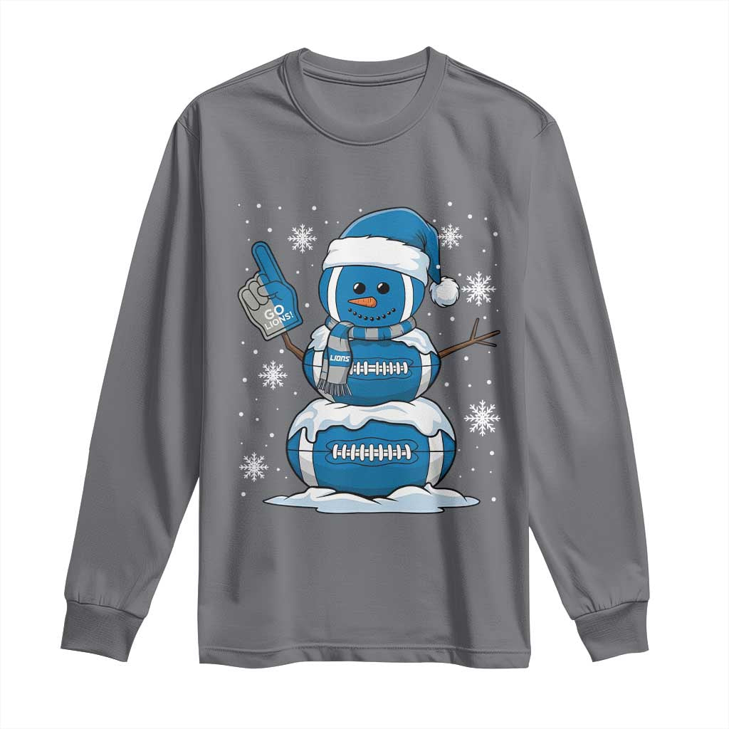 LF Christmas Snowman Long Sleeve Shirt DFL Football Fan TS10 Charcoal Print Your Wear