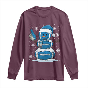 LF Christmas Snowman Long Sleeve Shirt DFL Football Fan TS10 Maroon Print Your Wear