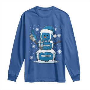 LF Christmas Snowman Long Sleeve Shirt DFL Football Fan TS10 Royal Blue Print Your Wear