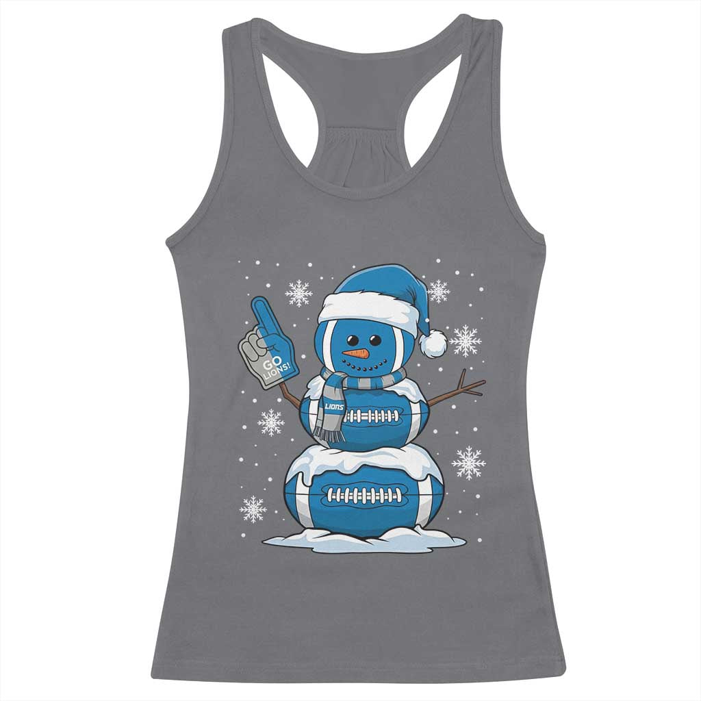 LF Christmas Snowman Racerback Tank Top DFL Football Fan TS10 Charcoal Print Your Wear