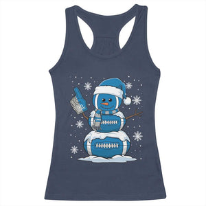 LF Christmas Snowman Racerback Tank Top DFL Football Fan TS10 Navy Print Your Wear