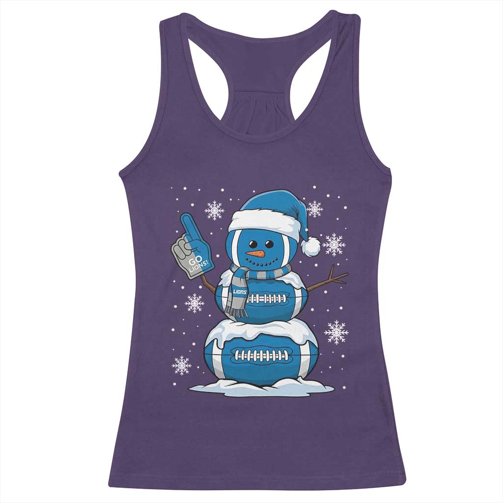 LF Christmas Snowman Racerback Tank Top DFL Football Fan TS10 Purple Print Your Wear