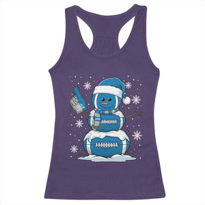 LF Christmas Snowman Racerback Tank Top DFL Football Fan TS10 Purple Print Your Wear