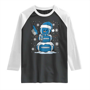 LF Christmas Snowman Raglan Shirt DFL Football Fan TS10 Black White Print Your Wear