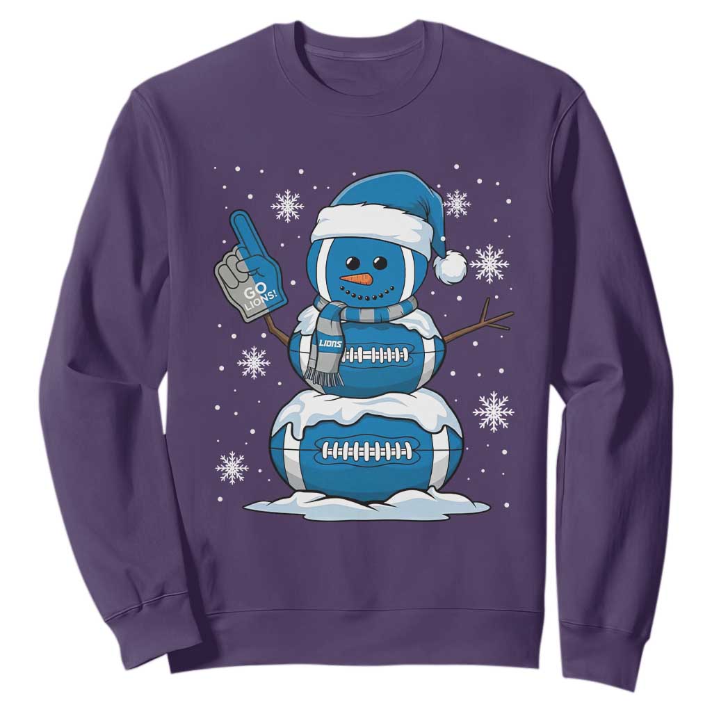 LF Christmas Snowman Sweatshirt DFL Football Fan TS10 Purple Print Your Wear