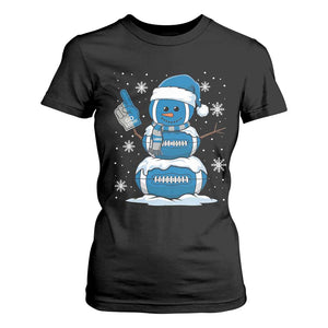 LF Christmas Snowman T Shirt For Women DFL Football Fan TS10 Black Print Your Wear