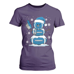 LF Christmas Snowman T Shirt For Women DFL Football Fan TS10 Purple Print Your Wear