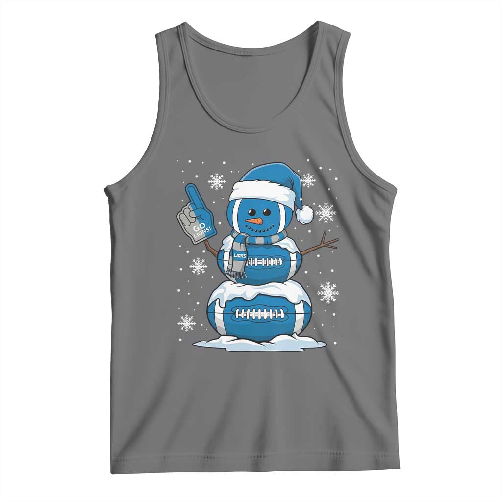 LF Christmas Snowman Tank Top DFL Football Fan TS10 Black Heather Print Your Wear