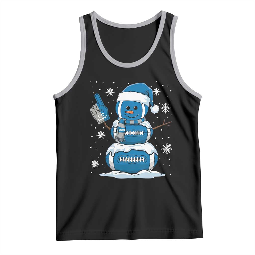 LF Christmas Snowman Tank Top DFL Football Fan TS10 Black Athletic Heather Print Your Wear